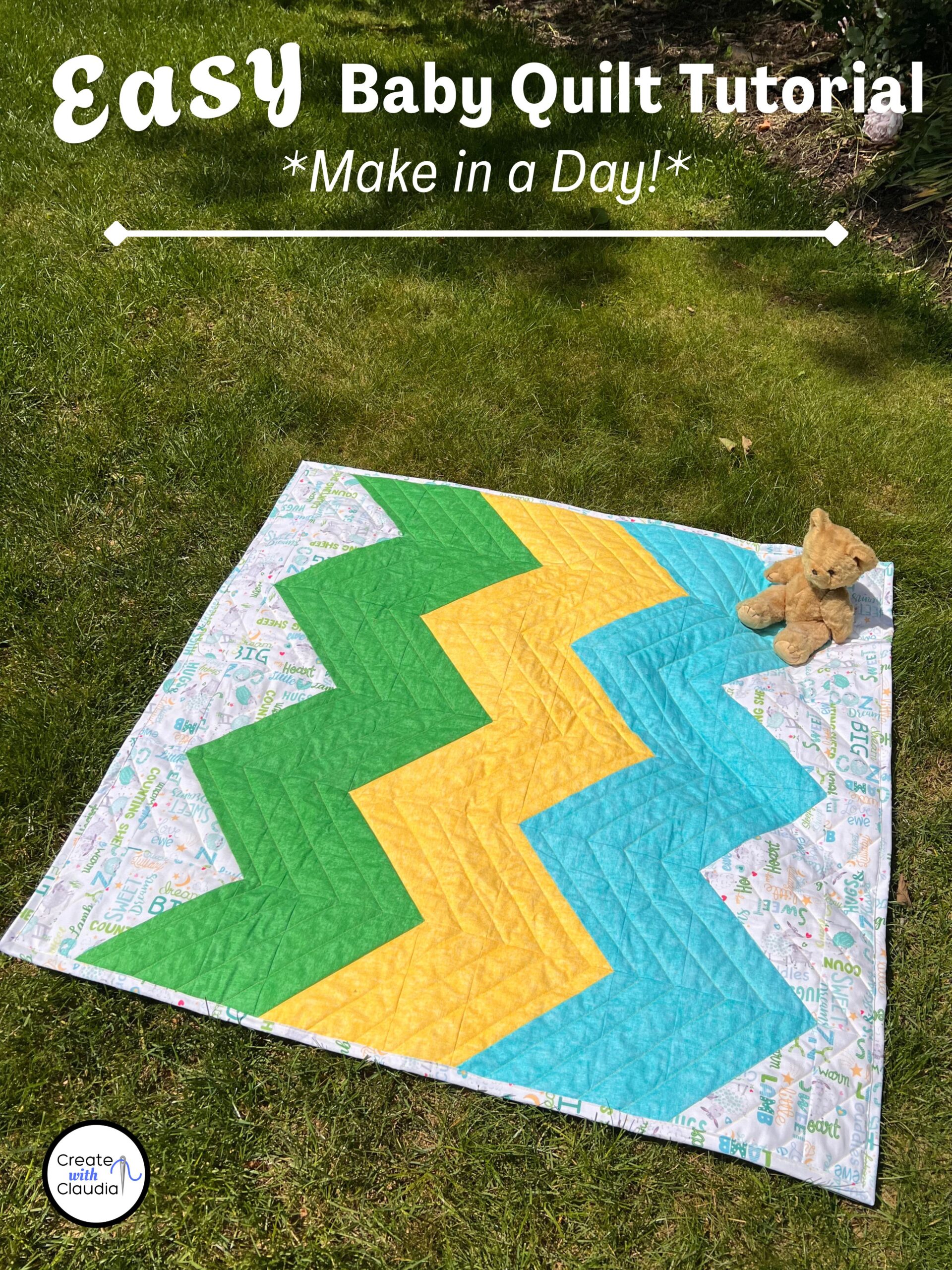 Easy Baby Quilt Tutorial - Create with Claudia