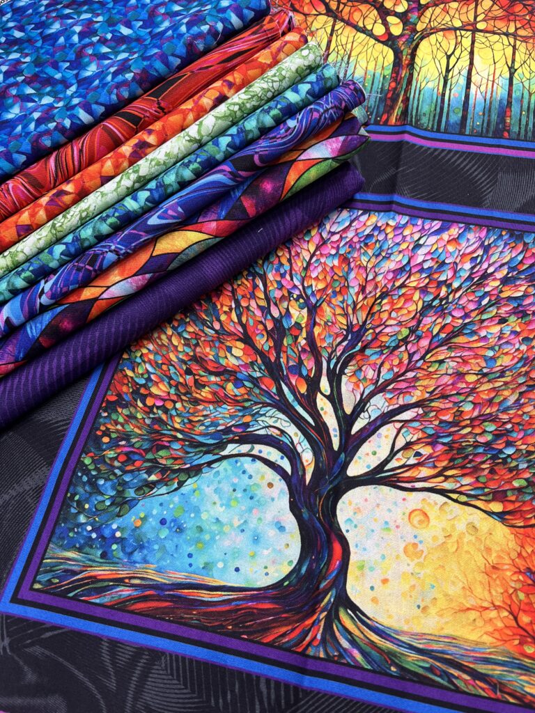 easy placemats from a fabric panel